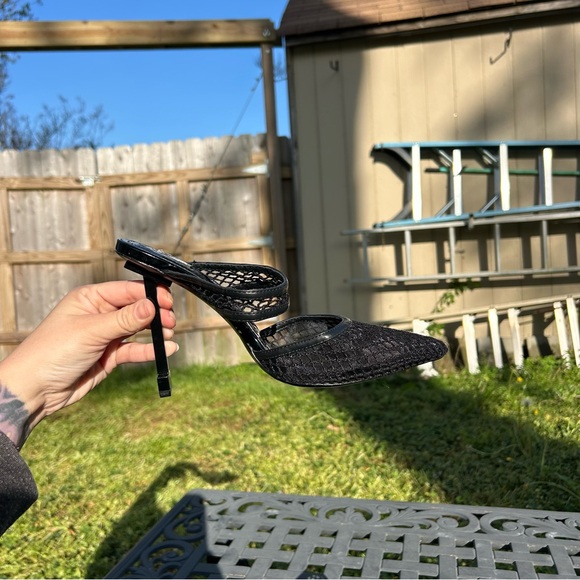 JESSICA RICH Ysabelle‎ Stiletto Fishnet Pointed Toe Pump in Black Size 39 (9 us) - Picture 6 of 9